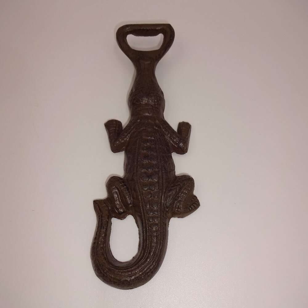 Metal Alligator Gator Crocodile Croc Bottle Opener 7" x 2.5" Barware Novelty